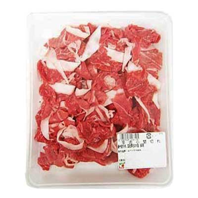 牛肉小間切れ(豪州産牛肉、国産牛脂(解凍)) 200g入・1パック(100gあたり208円(税抜))