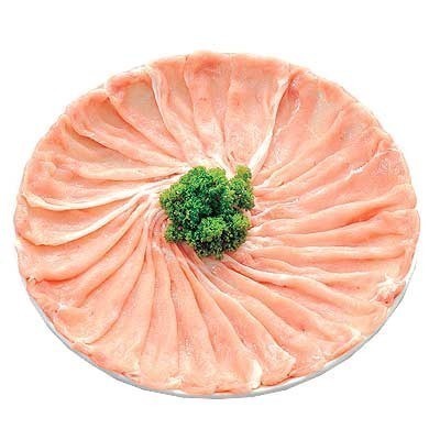 カナダ三元豚ロースしゃぶしゃぶ用 350g入・1パック(100gあたり128円(税抜))