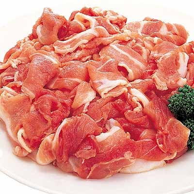 カナダ三元豚小間切れうすぎり 500g入・1パック(100gあたり98円(税抜))