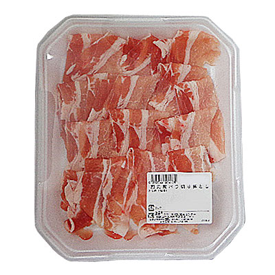 チリ産他 四元豚バラ切り落とし(解凍) 250g入・1パック(100gあたり198円(税抜))
