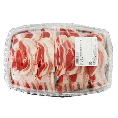 チリ産 四元豚バラ厚切り焼肉用（解凍） 400ｇ入・１パック(100gあたり198円(税抜))	