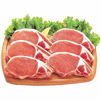 国産豚肉ロースステーキ・カツ用 500g(5枚)入・1パック(100gあたり179円(税抜))