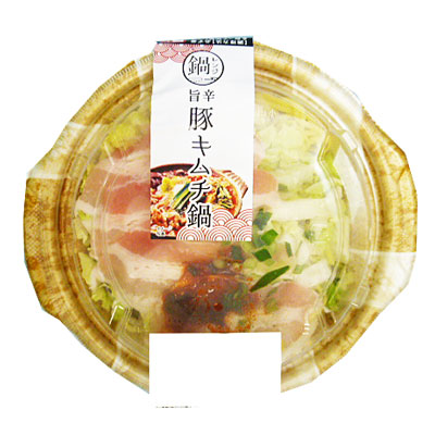 オークワ　鍋の陣　レンジでお鍋　濃厚キムチ鍋（中華麺入り） １人前・１パック