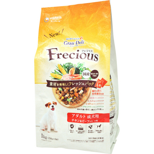 ユニ・チャーム　フレシャス　アダルト成犬用　チキン＆ビーフ入り