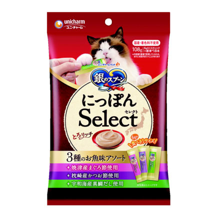 ユニ・チャーム　銀のスプーン　三ツ星グルメ　３種のお魚味アソート １０８ｇ