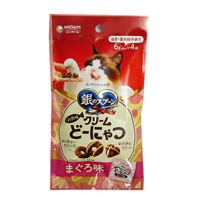 ユニ・チャーム 銀のスプーン お魚味クリームどーにゃつ まぐろ味 ２４ｇ