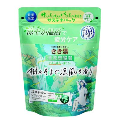 バスクリン　きき湯　清涼炭酸湯樹々そよぐ涼風 ３６０ｇ