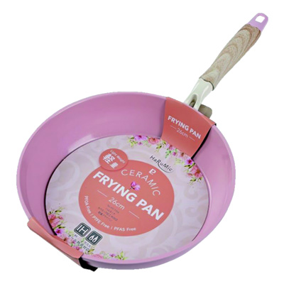 パール金属　ハルミック　ＩＨ　フライパン　セラミック加工　２６ｃｍ ピンク