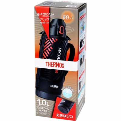 サーモス 真空断熱スポーツボトル ＦＪＳ１０００Ｆ ブラックオレンジ １個