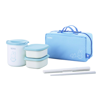 サーモス　保温弁当箱　アッシュブルー（ＤＢＱ２５７Ｂ） １個