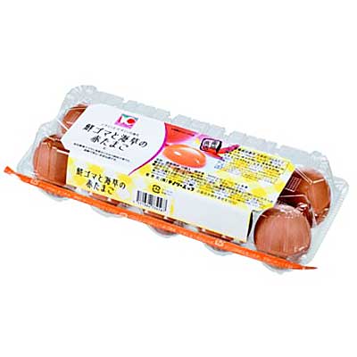 オークワマルシェ　鮮ゴマと海草の赤たまご １０個入