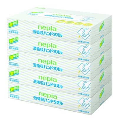 王子ネピア　ネピアハンドタオルＢＯＸ ５個組