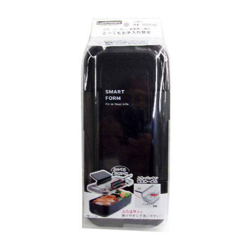 岩崎工業　イージーケアランチＢＯＸ　１段８００ｍｌ　ダークグレー １個