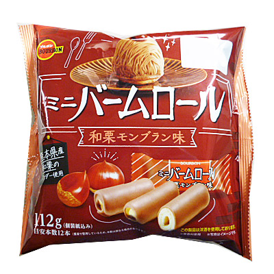 ブルボン　ミニバームロール　和栗モンブラン味 １１２ｇ