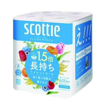 クレシア　スコッティフラワートイレットペーパー１．５倍　シングル