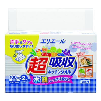 大王製紙　エリエール　超吸収キッチンタオル　シートタイプ