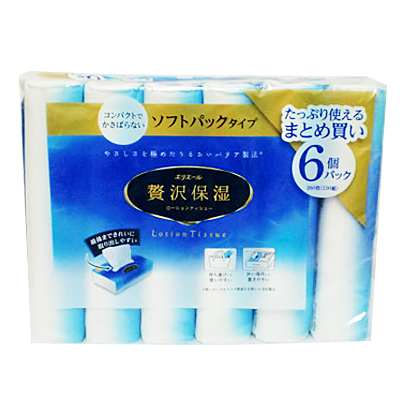エリエール 贅沢保湿 ソフトパックティシュー １３０組&times;３Ｐ