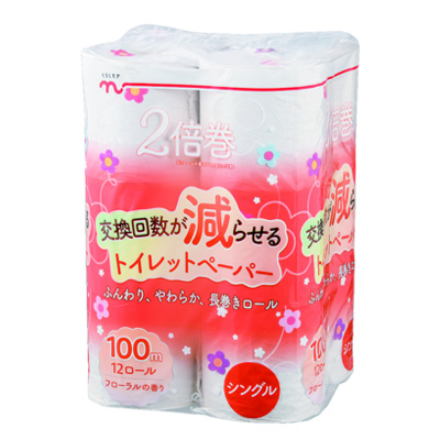 くらしモア　トイレットペーパー　再生紙２倍巻　シングル １２ロール