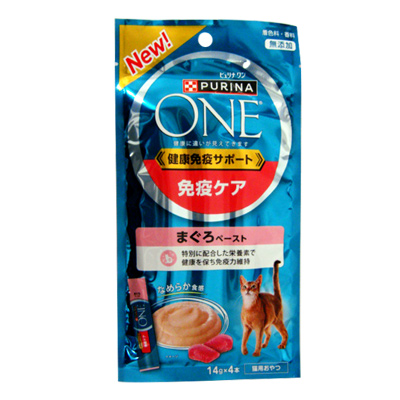 ピュリナワン おやつ免疫ケアまぐろペースト １４ｇ&times;４