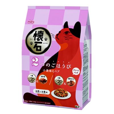 ペットライン 懐石 ２つのごほうび 小魚添えペア ６５０ｇ