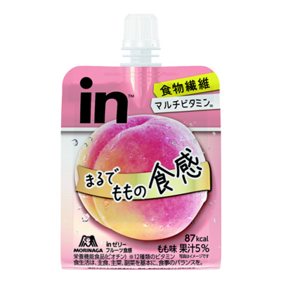 森永製菓　ｉｎゼリー　フルーツ食感　もも １５０ｇ