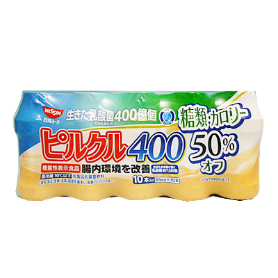 日清ヨーク　ピルクル４００　糖類・カロリー５０％オフ