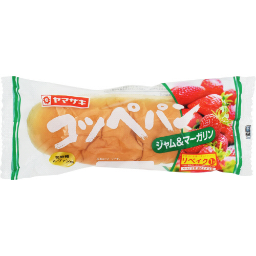 ヤマザキ　コッペパン　ジャム＆マーガリン １個