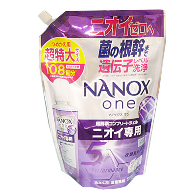 ライオン　ナノックスワン（ＮＡＮＯＸ　ｏｎｅ）ニオイ専用　詰替　超特大 １０８０ｇ