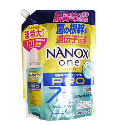 ライオン　ナノックスワン（ＮＡＮＯＸ　ｏｎｅ）ＰＲＯ　詰替　超特大 １０１０ｇ