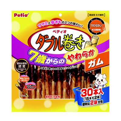 ペティオダブル巻き　７歳からのやわらかガム ３０本