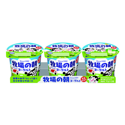 雪印メグミルク　牧場の朝ヨーグルト　生乳仕立て ７０ｇ&times;３