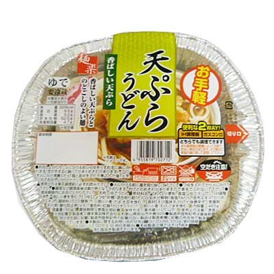 麺楽　お手軽鍋焼　天ぷらうどん １人前