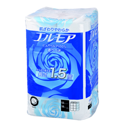 カミ商事　エルモア　１．５倍巻き　トイレットペーパー　シングル １２ロール